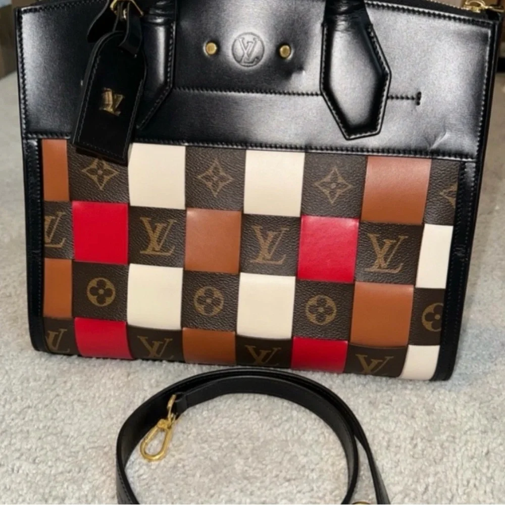 Louis Vuitton City Steamer Damier Tressage Monogram Canvas & Leather MM - Picture 2 of 15